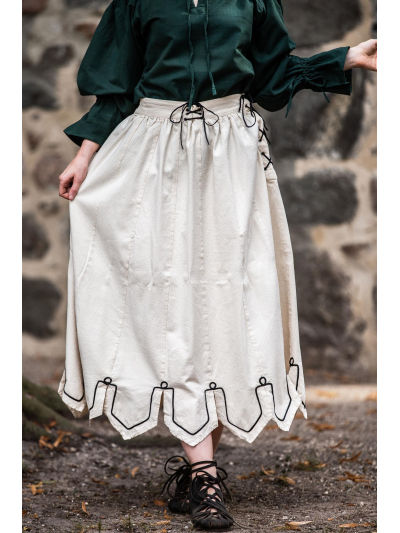 Trollfelsen Leonardo Carbone Mittelalter Gewandung Ritter Wikinger Burgfrau Magd Maid Stickerei Rock Svenja Naturfarben _11_ Trollfelsen Leonardo Carbone Mittelalter Gewandung Ritter Wikinger Burgfrau Magd Maid Stickerei Rock Svenja Naturfarben _11_